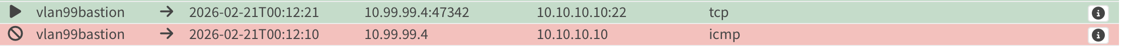 OPNsense - logs firewall VLAN99