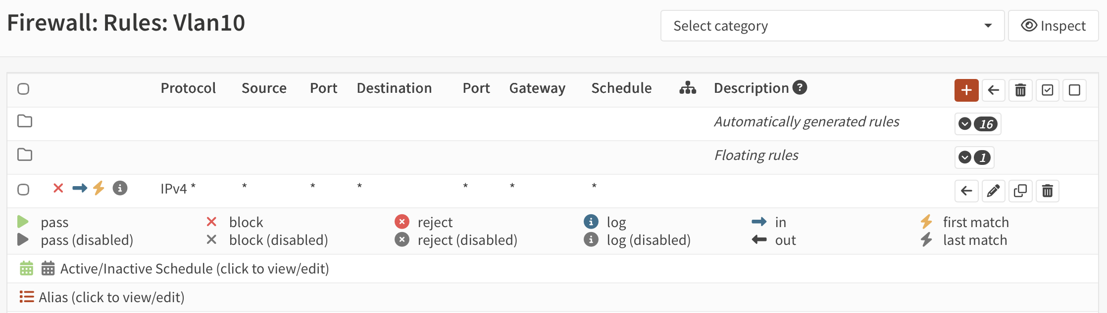 OPNsense - règles VLAN10