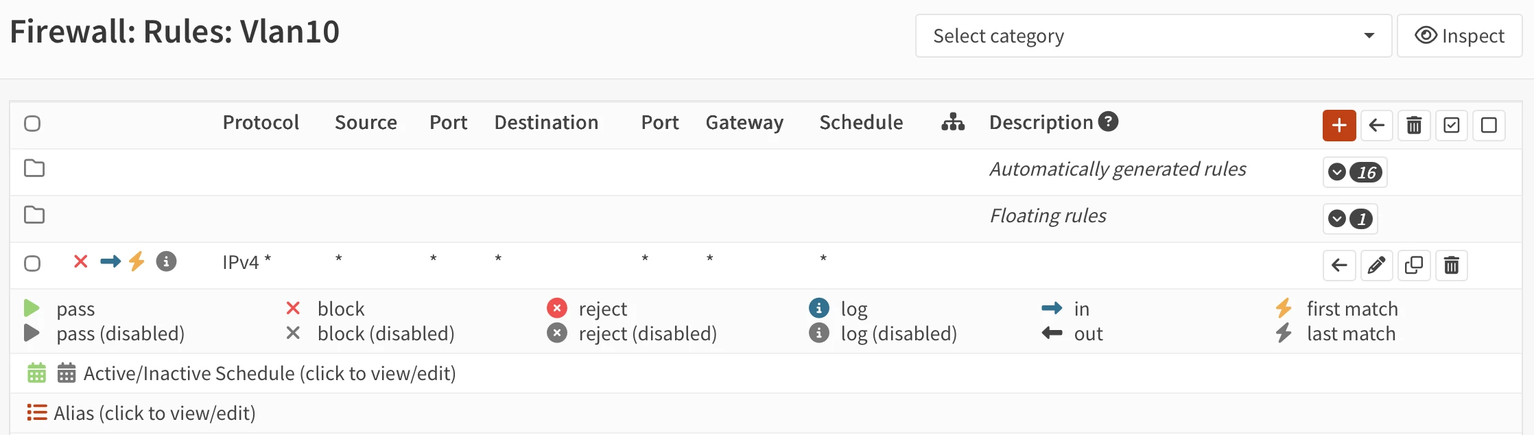 OPNsense - règles VLAN10