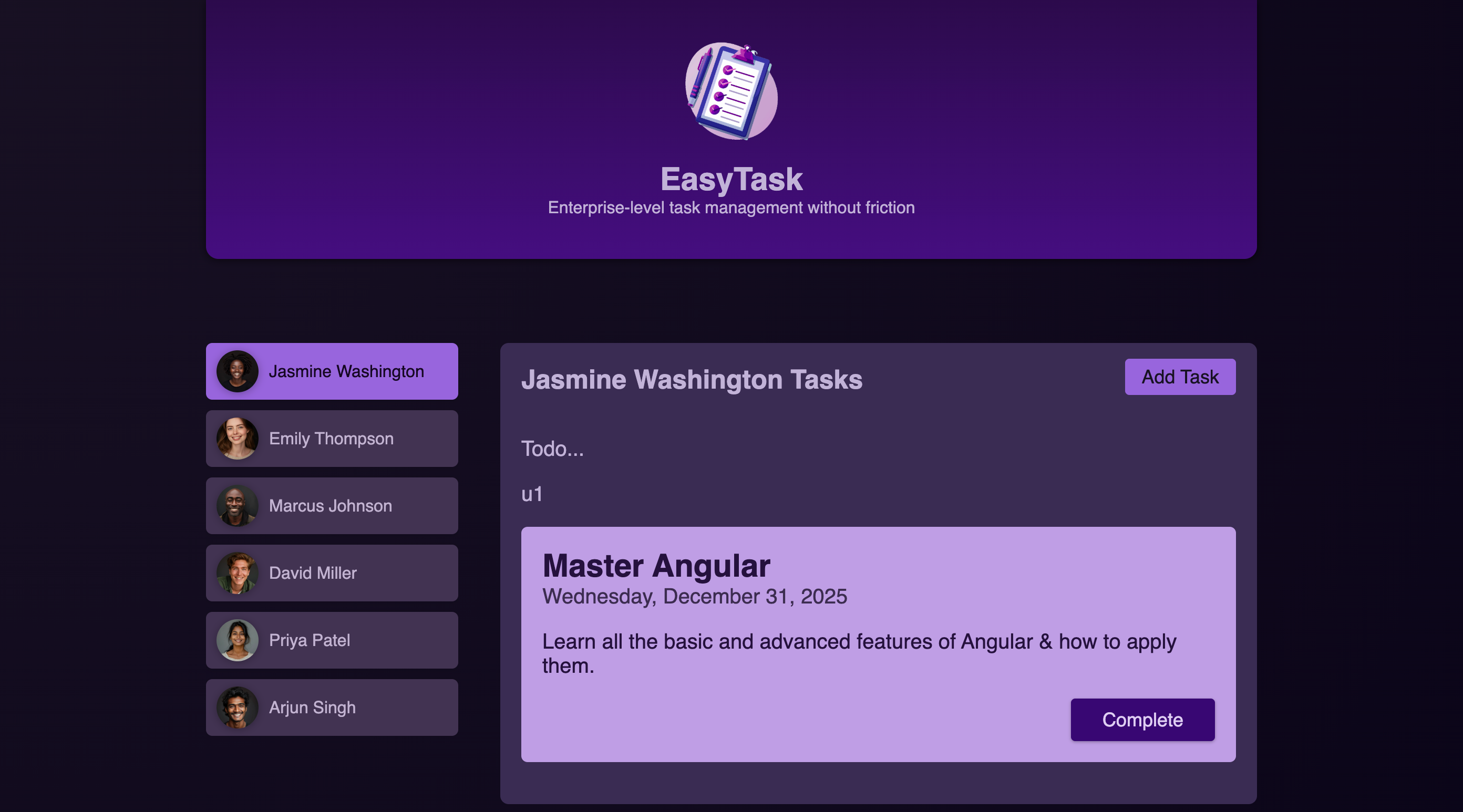 Easy tasks project preview